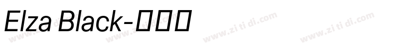Elza Black字体转换